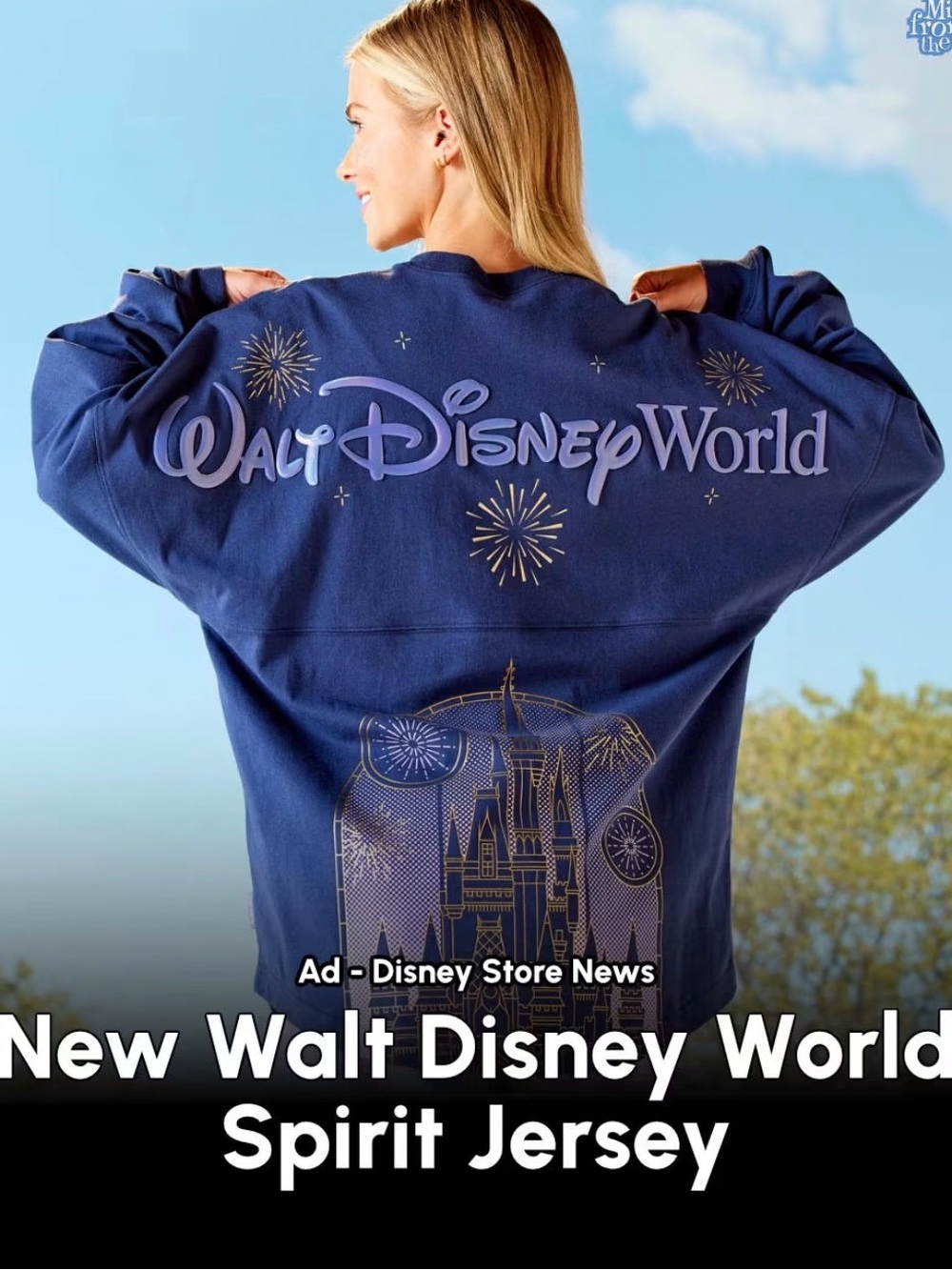 Walt Disney World Navy Cinderella Castle Spirit Jersey
